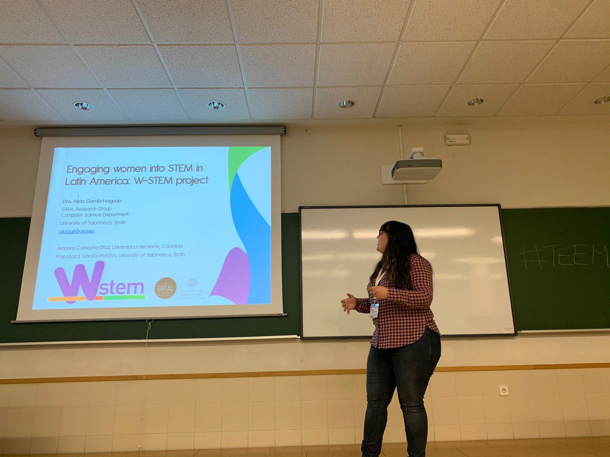WSTEMproject's tweet photo. Our project was presented in the international conference #TEEM19 at @unileon #wstemproject #gendergap #womeninstem https://t.co/9Zfd2qCgj2