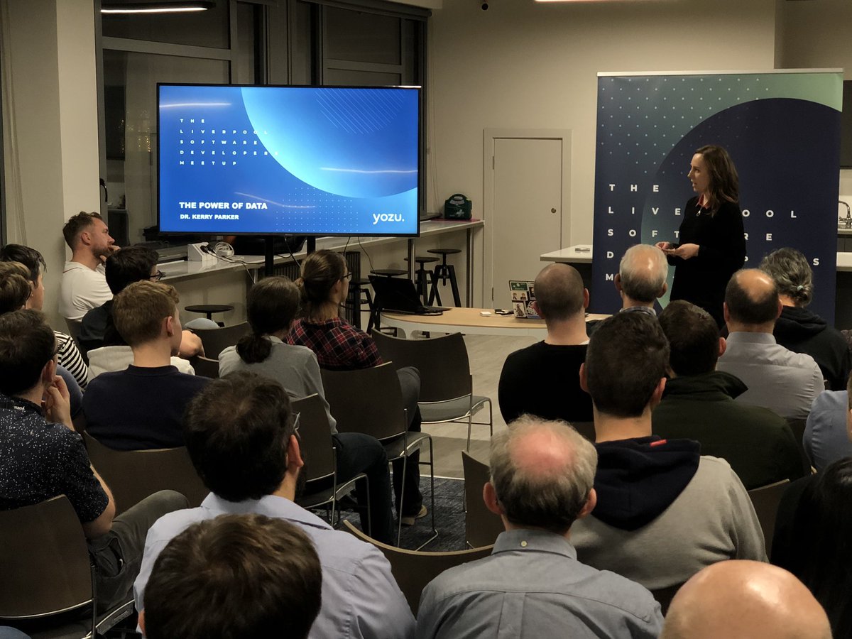 yozu_uk's tweet photo. Next up we have our favourite Data Scientist @_kaparker from @IQBlade. Kerry talks about her journey into #DataScience, discusses some of the ways that data can be used & share some of the projects she has been working on.
#LSDM #LivTechMeetup #AppDeveloper #SoftwareDeveloper https://t.co/bmoxb9RIdv