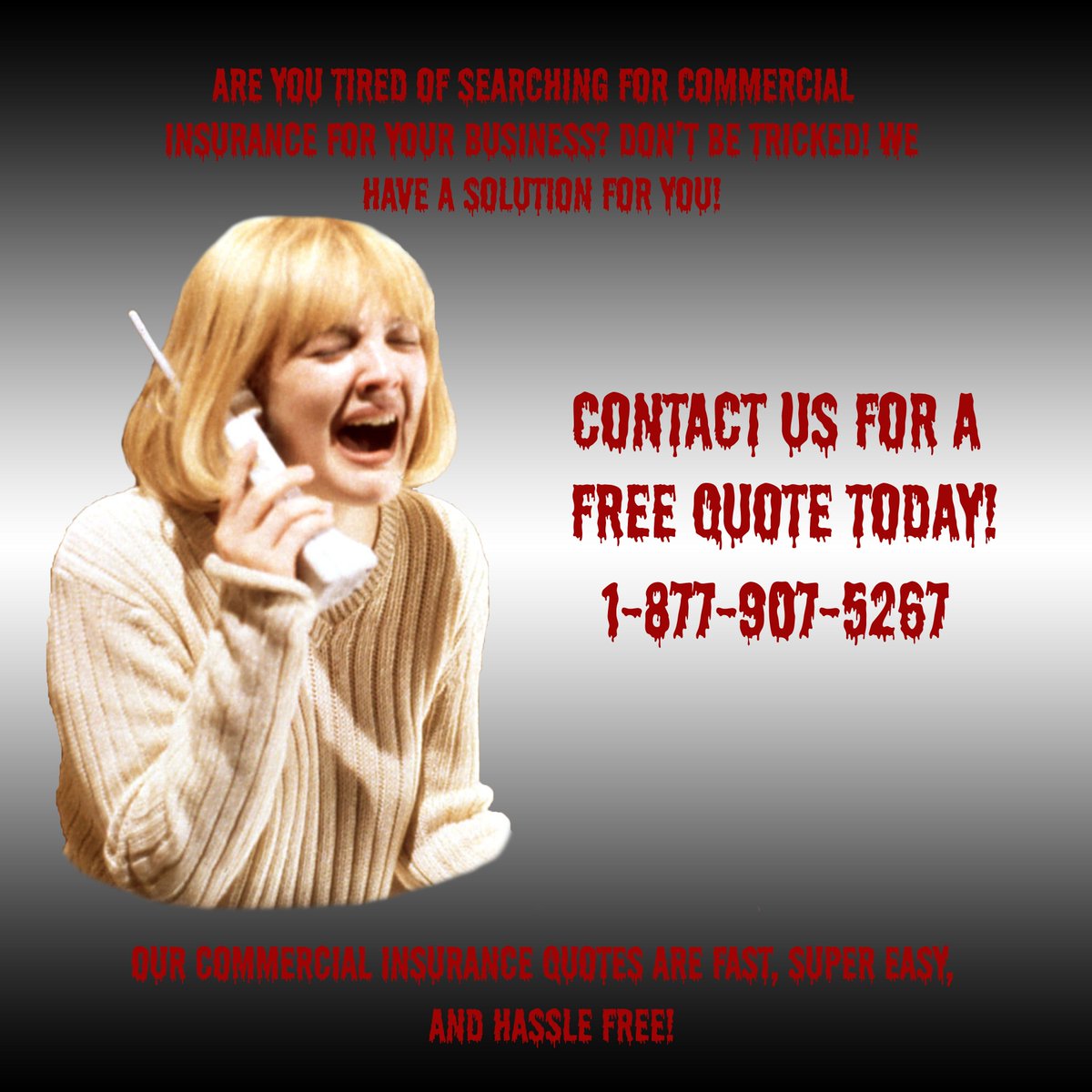 Do you need a commercial insurance quote for your business? We got you covered! Call us today 1-877-907-5267!