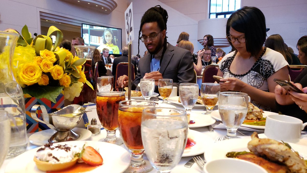 FancyCapitalist's tweet photo. Luncheon with @yesprep and my @WolffCenter fam. Graduated from the top college entrepreneurship program in the nation together and now working together to help other students do the same. #LeadingHoustonForward #collegeready https://t.co/vVJLYRo5oI