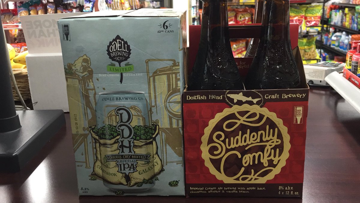 Just in 
Double Dry Hopped Imp ipa
<a href="/OdellBrewing/">Odell Brewing Co</a> 
Suddenly Comfy <a href="/dogfishbeer/">Dogfish Head Brewery</a>