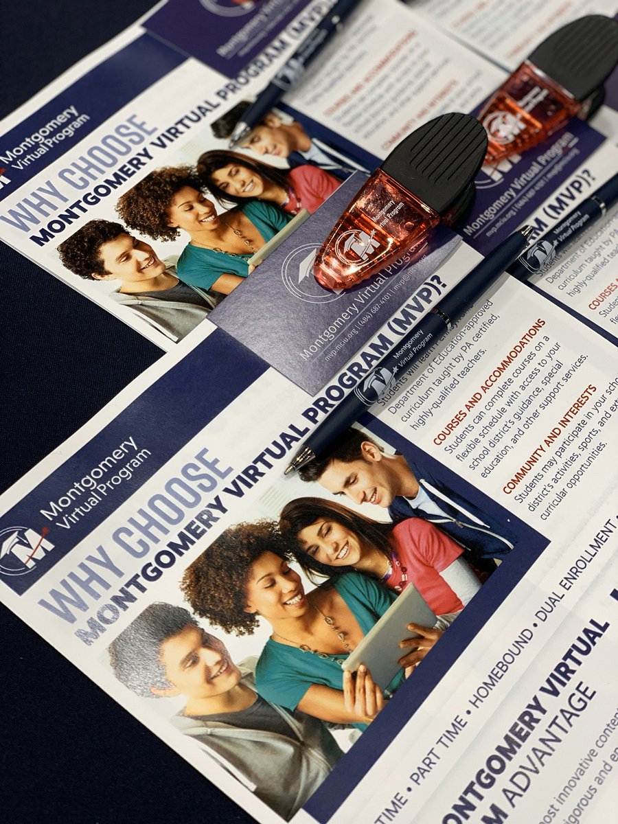 Montgomery Virtual Program supports districts as a comprehensive virtual learning solution with a proven record of student success. Many districts have a cyber product, but MVP ensures we meet the needs of every student! Come say hello @ Booth 413 #PaSLC2019 @PasaSupts @PSBA