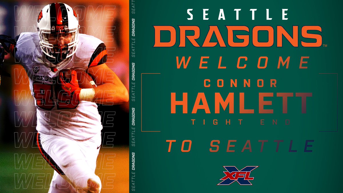 UFLSeaDragons's tweet image. The Dragons just added a tight end with local ties, tight end Connor Hamlett, a @MeadowdaleFB product. #XFLDraft #DragonsDraft 🔥🐲