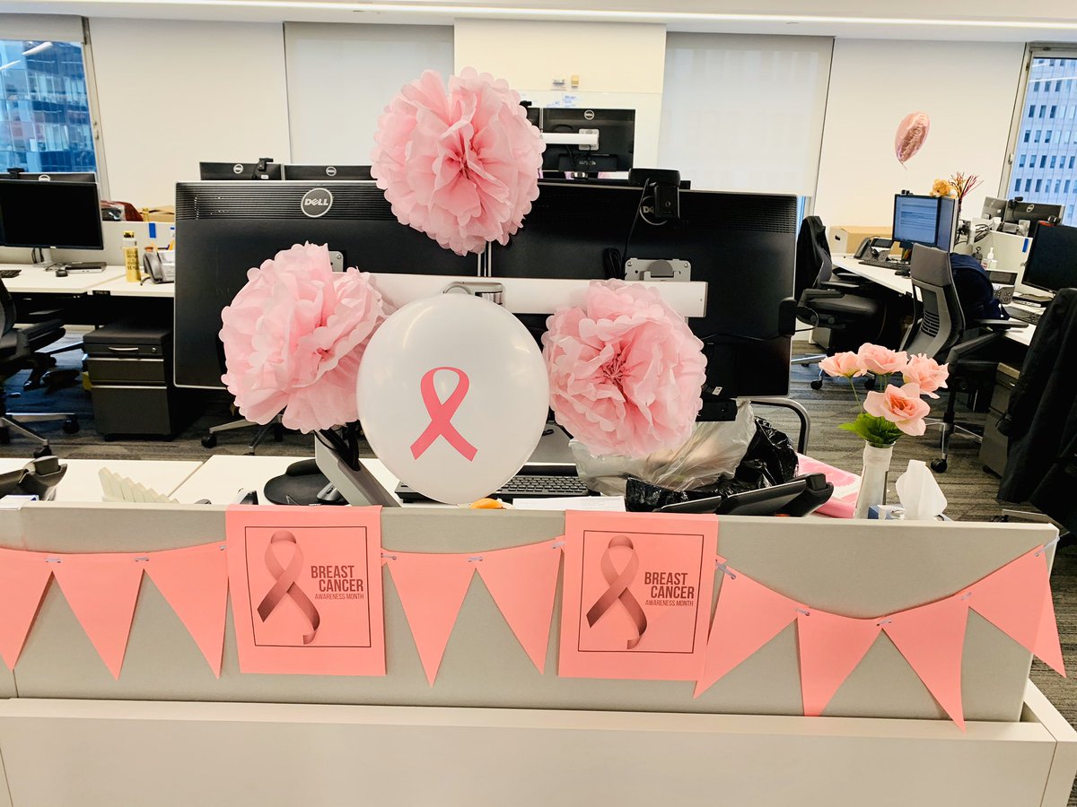 TyagiShivangi's tweet photo. Doing our little bit in raising awareness at work today around breast cancer.
Our philanthropic Pink Bake Sale is here๐ง๐ฉ ๐๐ธ
#breastcancerawareness #breastcancerawarenessmonth #thinkpink2019 #morganstanley https://t.co/ANcA6DVTmJ