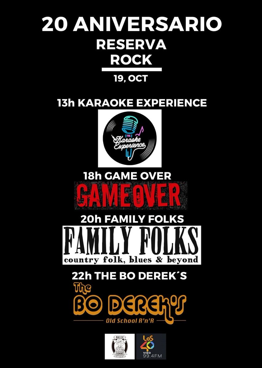 maketon's tweet photo. Comparte a la #AgendaMaketónTVMaeloc del 15 al 19 de Octubre 2019. #GiraMaketónMaeloc con @familyfolks en concierto y otros grupo invitados en el 20 aniversario de la sala #ReservaRock También lo directos de @JimmyBarnatan y @fonroman https://t.co/KeWjfb4VoB vía @YouTube https://t.co/6LNwdkqhR0