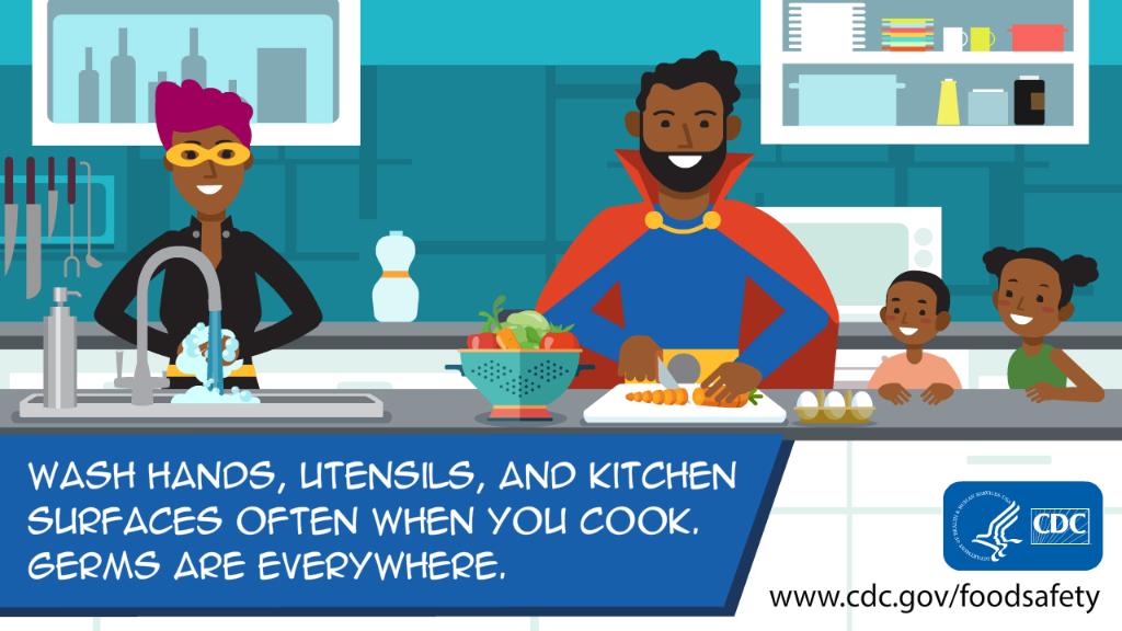 foodsafetygov's tweet photo. Everyone should know the 4 steps to #FoodSafety: Clean, Separate, Cook, Chill. Learn more about preventing #FoodPoisoning: https://t.co/90bwUTqY2A  #WorldFoodDay https://t.co/o5hJJhuMrJ