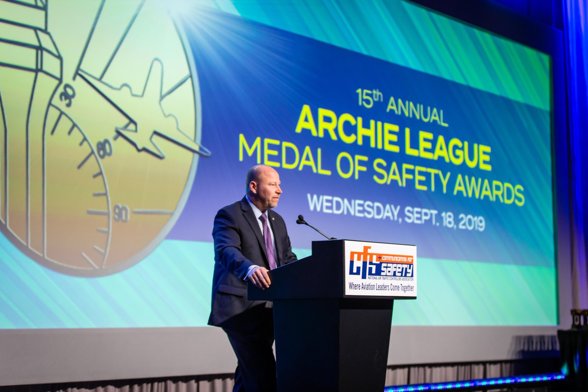 NATCACFS's tweet image. NATCA President Paul Rinaldi opened the 15th Annual Archie League Medal of Safety Awards banquet on Sept. 18, 2019, which was the final event of #NATCACFS2019. youtu.be/dIMajsmp64w