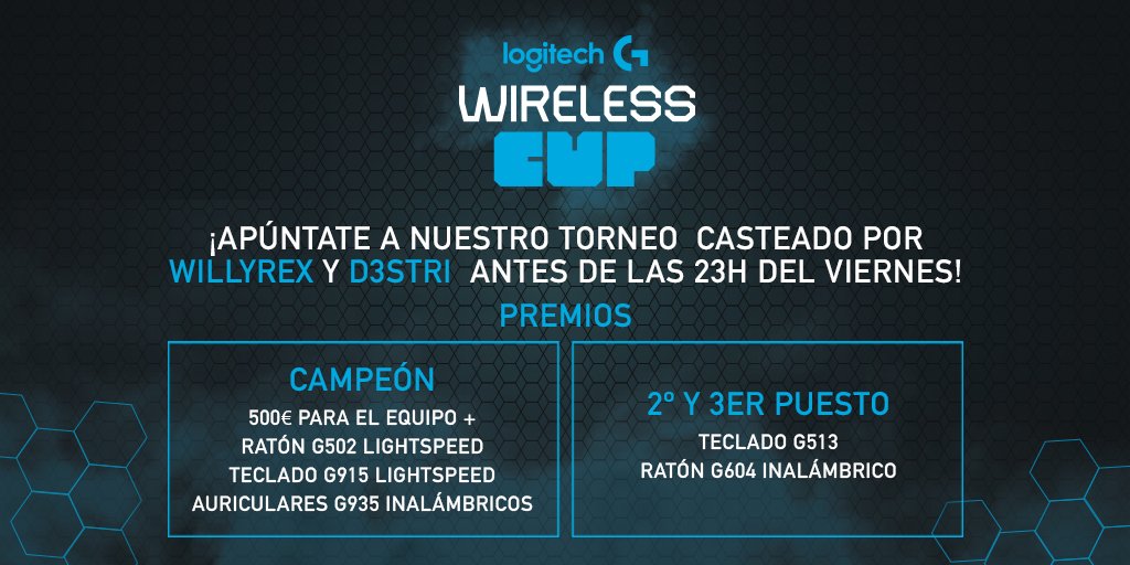 Red Royale 🐼 (@redroyalestream) on Twitter photo Recordad que hemos lanzado nuestro primer torneo de FORTNITE 2, ¡la WIRELESS CUP de <a href="/LogitechG/">Logitech G</a> !
¡inscríbete ya! (plazas limitadas) toornament.com/en_GB/tourname…
Y... ¡Entre todos los que hagáis RT a este tweet sortearemos un ratón Logitech G604 y unos auriculares Logitech G935!
🔥 Recordad que hemos lanzado nuestro primer torneo de FORTNITE 2, ¡la WIRELESS CUP de <a href="/LogitechG/">Logitech G</a> !
¡inscríbete ya! (plazas limitadas) toornament.com/en_GB/tourname…
Y... ¡Entre todos los que hagáis RT a este tweet sortearemos un ratón Logitech G604 y unos auriculares Logitech G935!
🔥