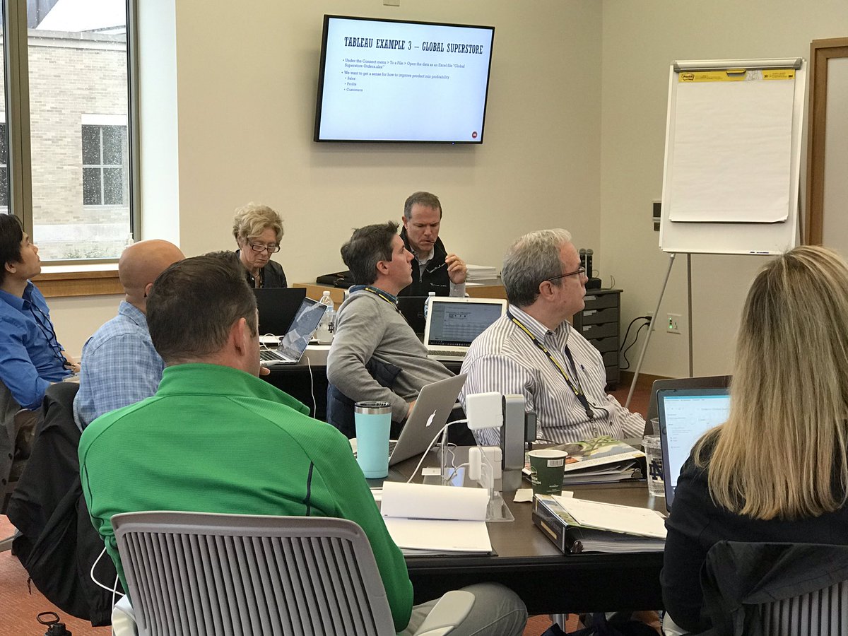 NDExecED's tweet photo. “I’m convinced we can’t understand problems until we see them in visual ways.” ... from the discussion on 10/16/19 during the Data Visualization section in the 2 1/2-day program, Certificate in Business Analytics. #businessanalytics #ndexeced #datavisualization https://t.co/BHAoyZTOyD