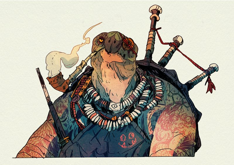 chamonkee's tweet photo. Just popped some colour on this old pic of Orly that I never got round to posting. Love that guy :)
#criticalrolefanart https://t.co/Ln26xsqNRX