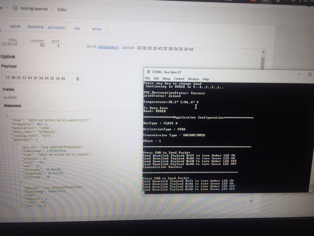 indusconn's tweet photo. Unfortunately I had to wait for a friend from Europe to get me #samr34 #xplained development board from @MicrochipTech cause they don’t delivered to Lebanon ☹️
Very nice LP #LoRaWAN dev board with debugger. Started testing examples with @thethingsntwrk and results are 👍👍👍 https://t.co/mzWXAz9XkD