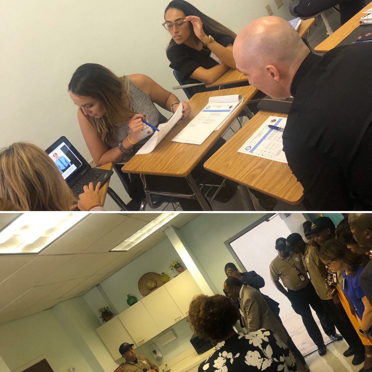 mdcps_profdev's tweet photo. The department of plant operation providing assistant principals further knowledge on sanitation audits, custodial training, and cleaning protocols.
#PlantOperation #CleanFacilities #AssistantPrincipalinduction @jldotres https://t.co/lhpbPeeBek