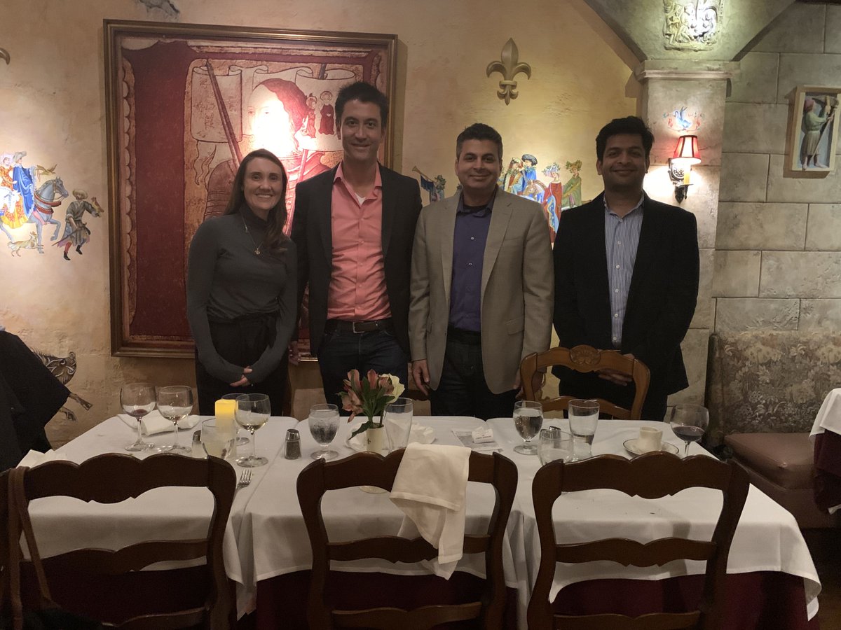 arnulfhsu's tweet photo. Great conversation about Revenue Intelligence over dinner with Rachel Haley Amit Goel Joe Fowler Gautam Deo.  We talked about how SalesDirectorAI feeds Einstein to make better sellers and why bypassing SF City permit is a bad idea :) Coming to a city near you. #revenueoperations https://t.co/VxjCeRghYj