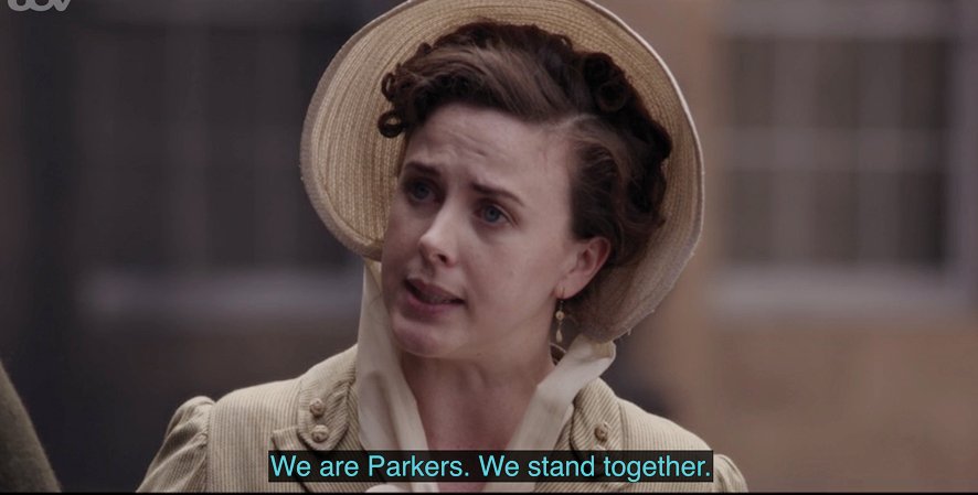 Then we have fierce Diana Parker, after the fire and Tom's confession about not being insured 'We are Parkers', gosh, it sounds like The Spopranos...I was very curious what WE were going to do. Cause WE will find a way...  #Sanditon