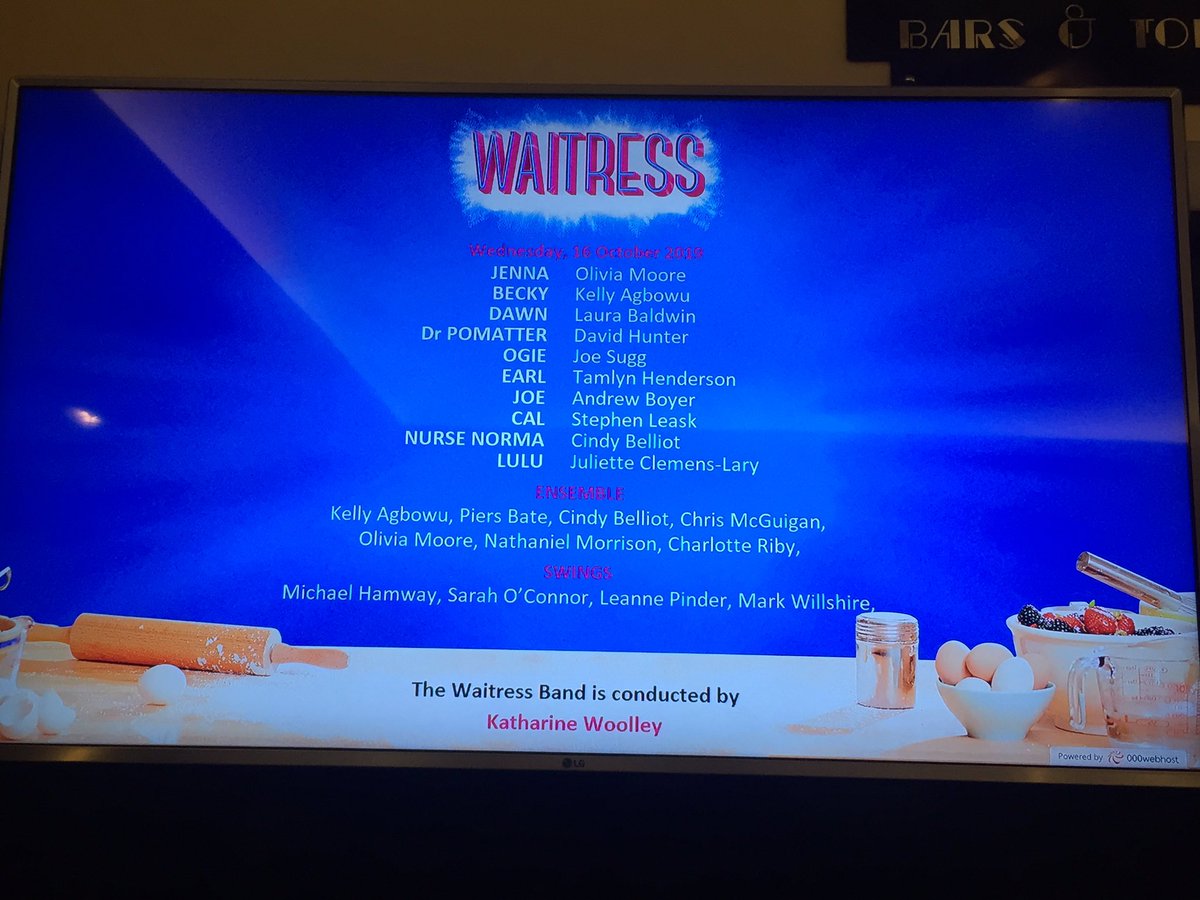 Kate_Foster16's tweet photo. Came for the @kellyagbowu Becky and only gone and got a @oliviamooree Jenna!!! So excited to get to see another track and first for @cindelicious1 as nurse Norma 💙 @WaitressLondon @thedavidhunter @LauraBaldwin92 @leaskoflife @TamlynHenderson https://t.co/dTgnHPL5KF