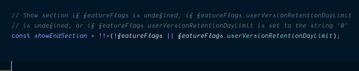 Combining the boolean coercion operator with a number coercion operator to create a boolean number from an unknown value.