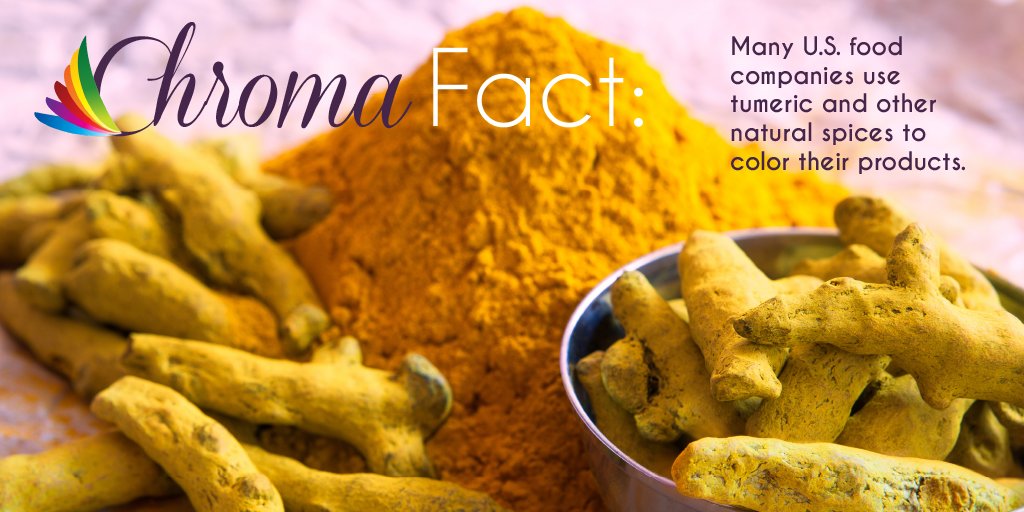 IACMColor's tweet image. Are you a #tumeric lover? You'll be surprised at how many U.S. companies use tumeric to color their products.