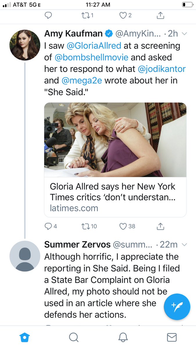 Megan Twohey On Twitter Noteworthy Summer Zervos A Former Apprentice Contestant Who Has Accused Trump Of Sexual Harassment Was Initially Repped By Gloriaallred She Just Revealed That She Filed A Complaint Against Allred