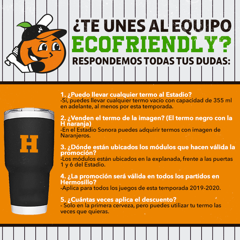 ClubNaranjeros's tweet image. Si eres parte del equipo #Ecofriendly durante nuestros juegos en casa, esta información de seguro te interesará: 🍊🌿