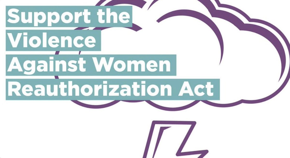 Graphic reads "Support the Violence Against Women Reauthorization Act"