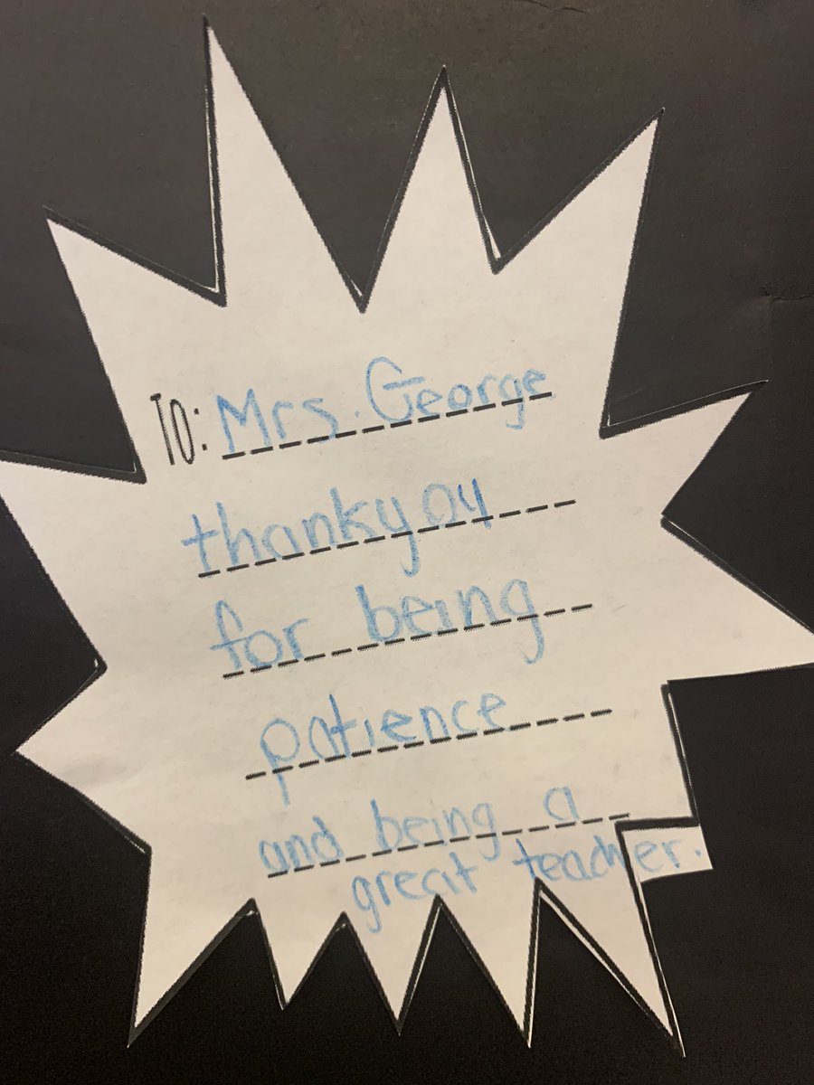 MrsGeorge123's tweet photo. This affirmation from one of my students made my day today! #caturingkidshearts @ZundyElementary #iamwfisd https://t.co/kzaftjGCQ8