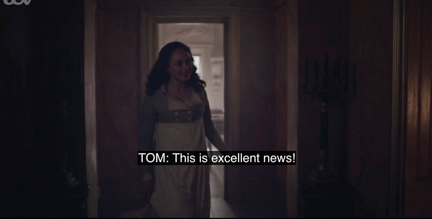 THE rub it in moment *insert middle finger*They hear Sidney is going to marry Eliza. It's a WEEK after the ball & Mary doesn't give a fig about Charlotte & the proposal? Arthur said at the regatta he wouldn't trust Eliza again? No comment? Tom knowing S's 10 years misery?