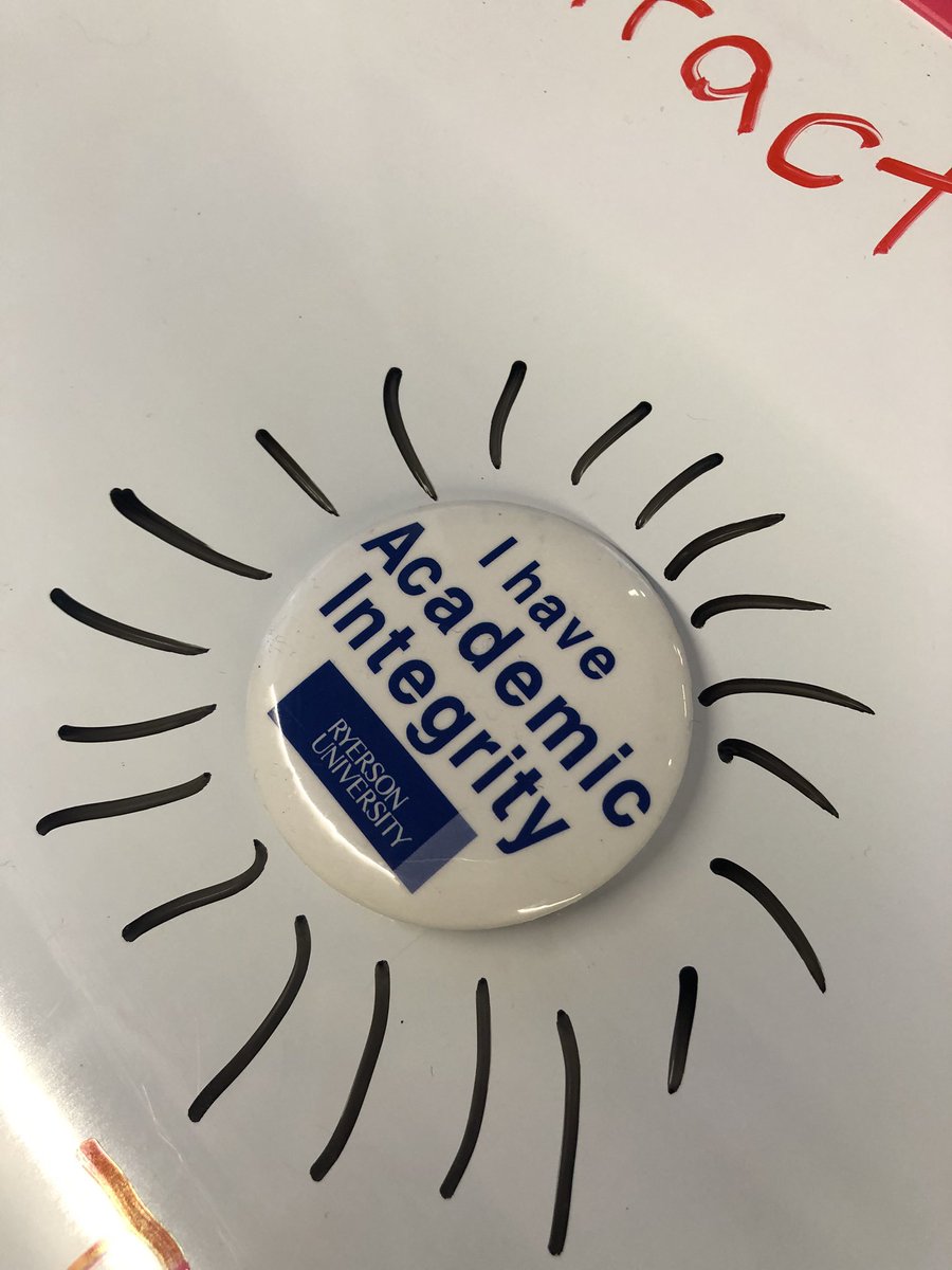 sinclair_les's tweet photo. It’s International Day Against Contract Cheating! Come talk to us about how to spot it and avoid it - we’re in SLC bridge until 3:30. We have chocolate! #excelwithintegrity #ryersonexcelswithintegrity @RU_AIO https://t.co/umsHFIcTZO
