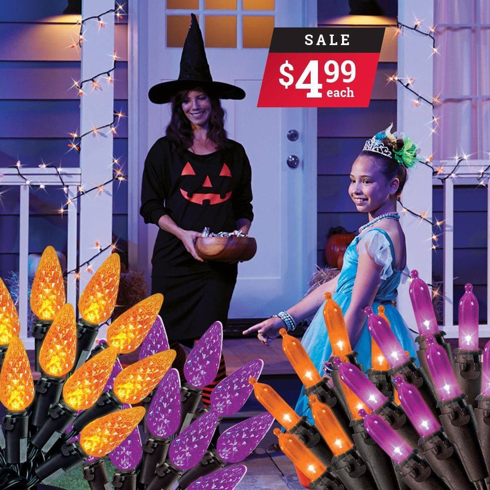 Halloween is right around the corner. Make your house the spookiest on the block with these 50 count light sets, on sale for $4.99 - available until October 31st!