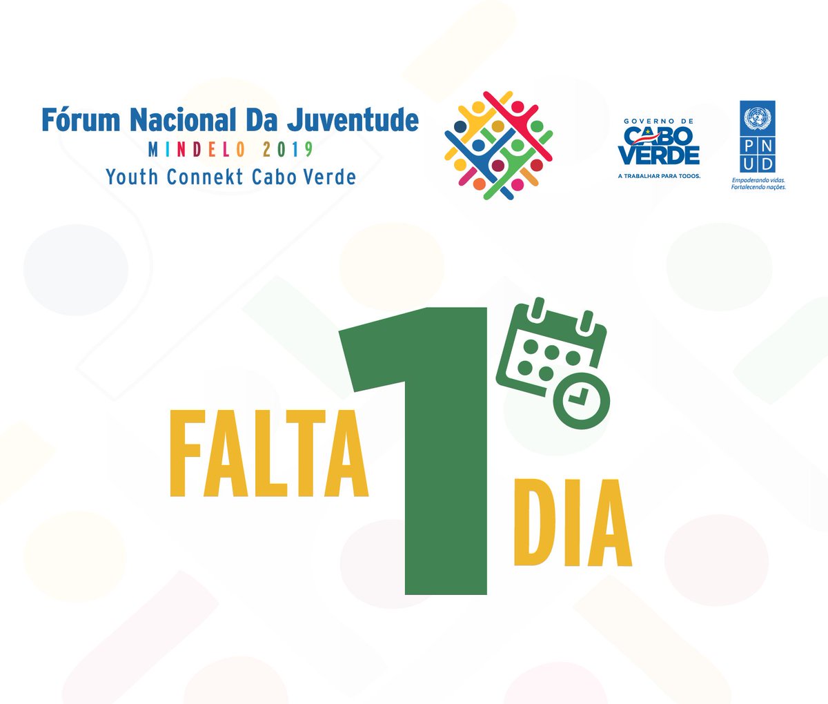 É já amanhã!

Tudo a postos para o I Fórum Nacional da Juventude que vai permitir um diálogo que visa abrir o horizonte aos jovens cabo-verdianos em relação às oportunidades!

#FNJ #YouthConnekt #CaboVerde #PNUD #Mindelo #SaoVicente