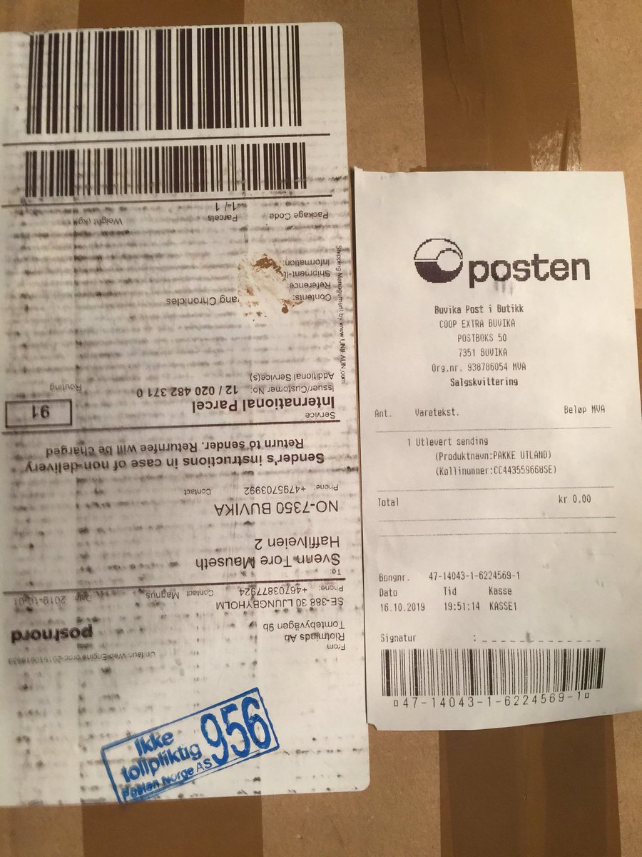 MrMauseth's tweet photo. Posten Norge og Postnord samarbeider vist.... https://t.co/QvZQYQZdo1