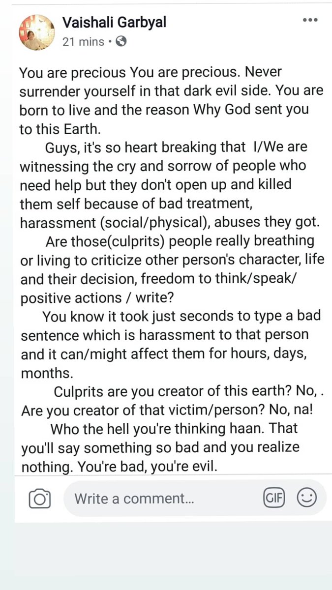 Kuhu1812's tweet photo. Fans i request you to please share this, retweet this, so that we can leave impact on social media through our message in real lives of everyone. #stopbulying #stopviolence #stopabuse #stopharassment https://t.co/8tJlBfIE6U