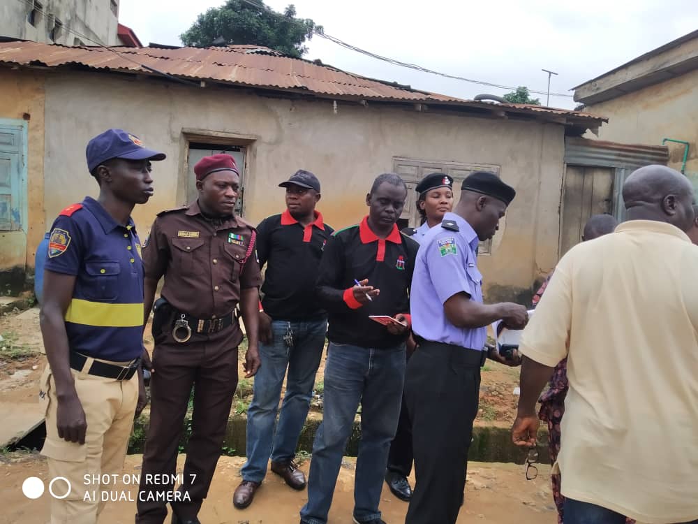 Policing actors in Iju Lagos on joint neighborhood policing patrol today to raise awareness about Community Safety Partnership (CSP) and engaging residents on issues of safety and security. #NPP #NPPbetterpolicing #Coffey #NPPaccountability