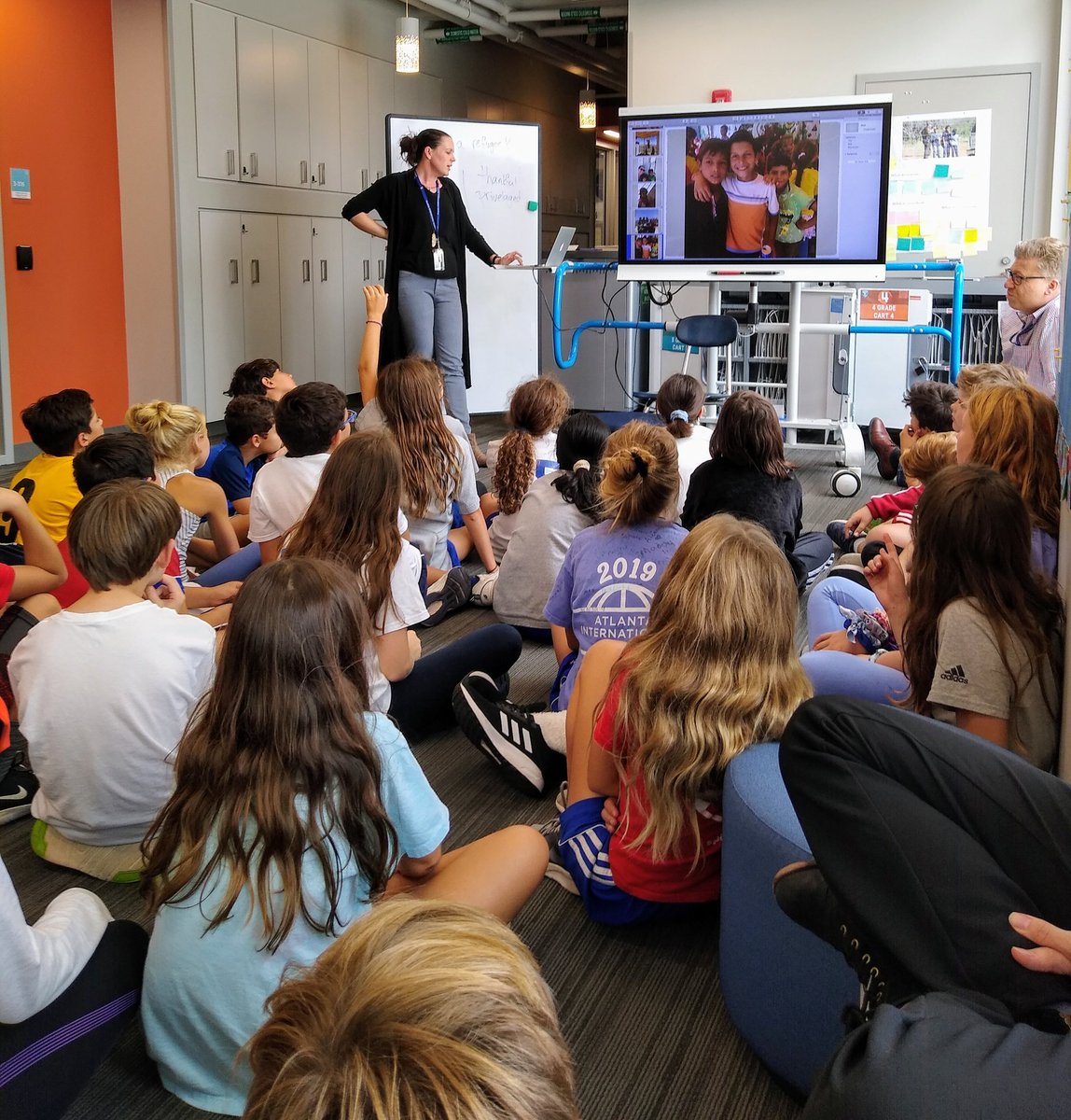 KatieSadaphal's tweet photo. Feeding curious minds & challenging what we think we know about refugees. #sharingtheplanet #pypchat #pyp Kids #FiredUp to know & do more! #Empathy #LearningForAction @AISLearns @JamesPHodgkins @KA_teach https://t.co/hDVQJDjPdY