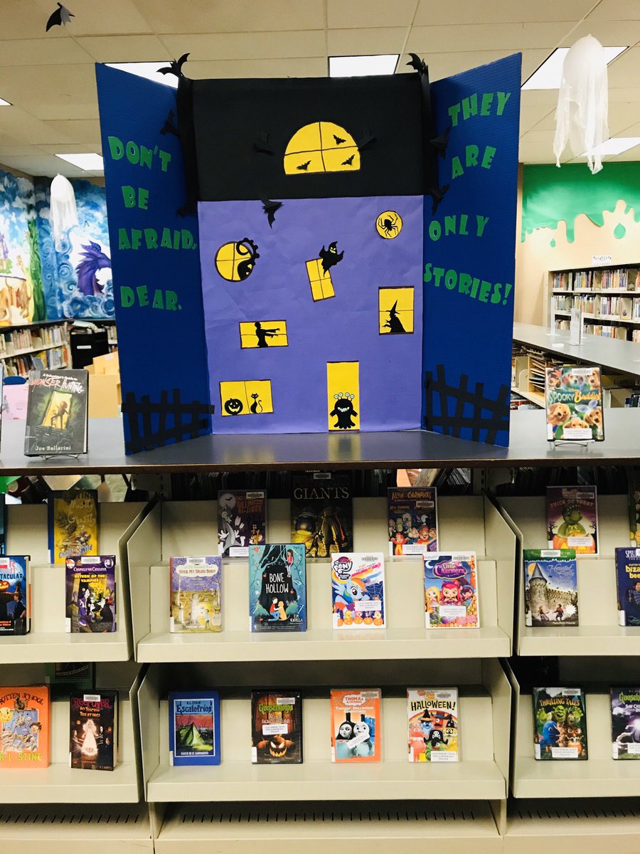 helen_hall_lib's tweet photo. Looking for some spooky fun for this dreary day? Check out our Halloween display in the Children’s section! We’ve got a great selection of books and movies for all ages. #Halloween #halloween2019 #spookyseason #spooky #helenhalllibrary #library #librarylife #Texas #books #shelfie https://t.co/lv8huvOlQ2