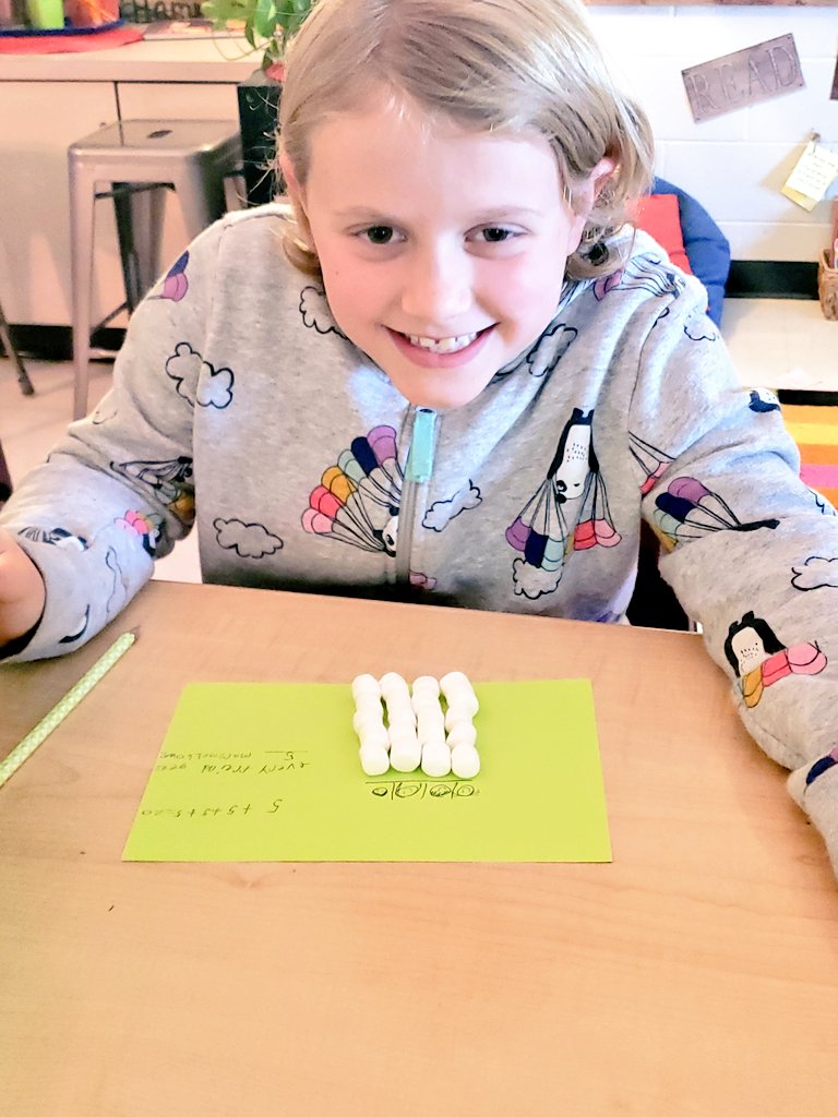 lah0215's tweet photo. Marshmallow Multiplication! 
#marvelousmath
#ncssbethebest 
@RPES_Cougars 
@RyanEarlJames @HopeFBarr https://t.co/Xj1PNkLx74