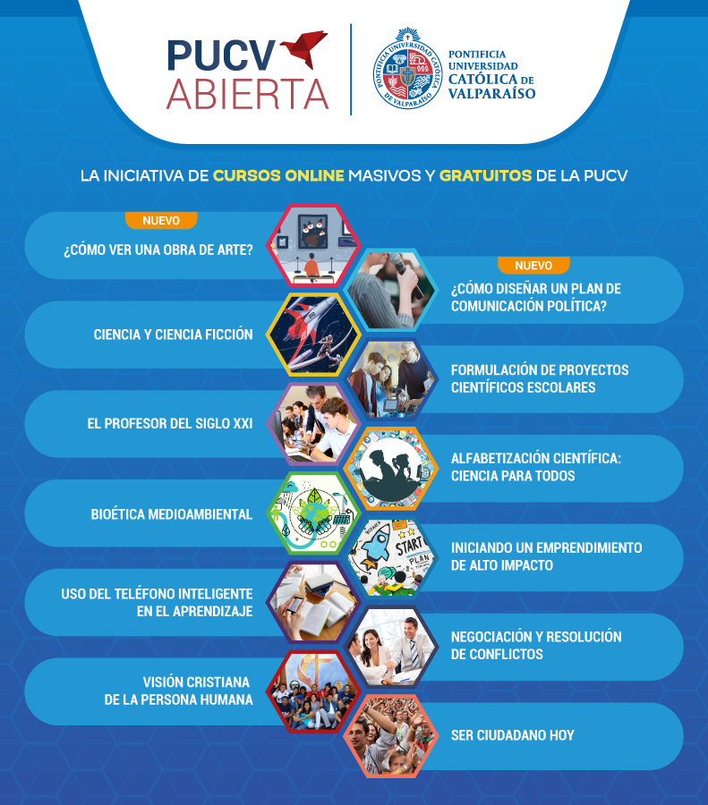pucvabierta's tweet image. ¡Ya están aquí!
Estimados y estimadas, ya pueden inscribirse en los 12 cursos que tenemos disponibles para ustedes. Visiten la web pucvabierta.cl para conocer toda la información e inscribirse en los cursos.
#cursos #gratuito #educación #DiadelProfesor