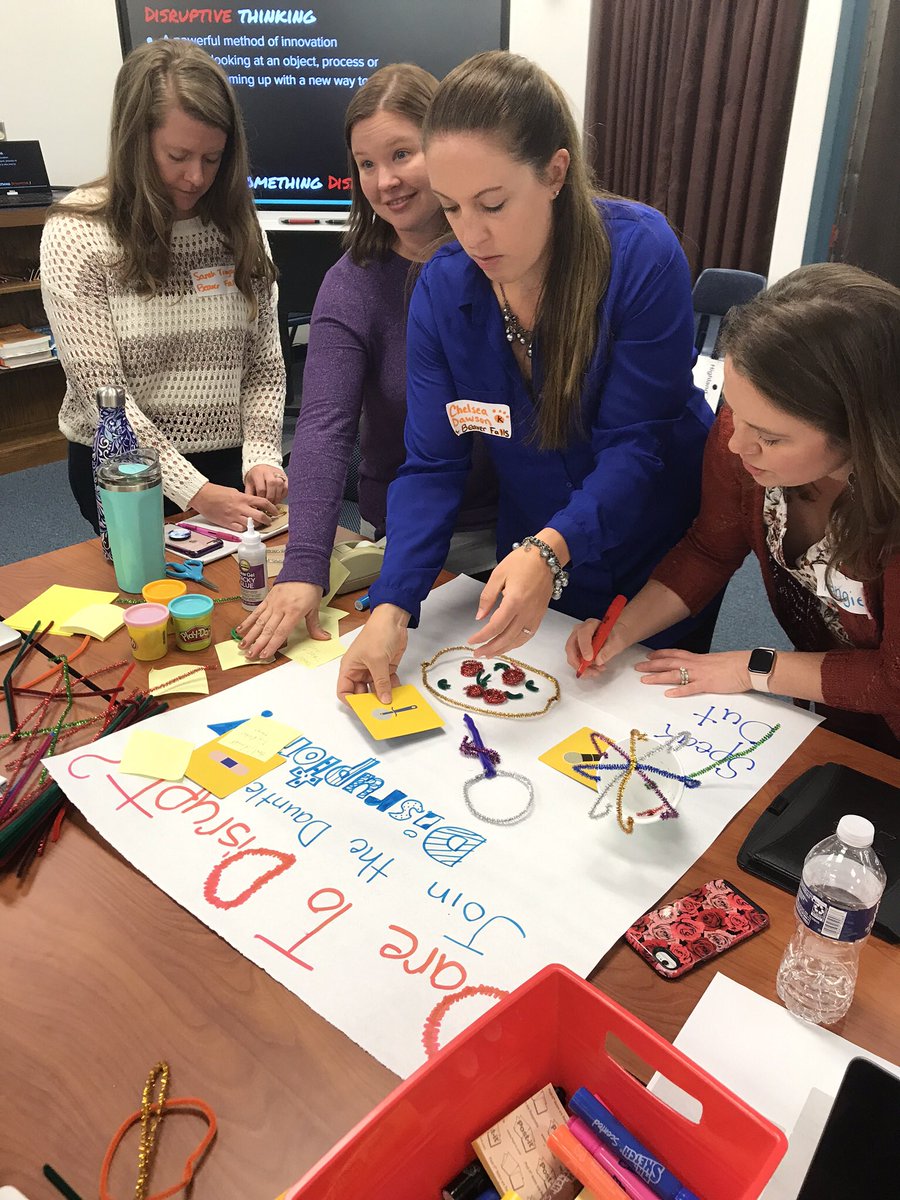 DrJacieMaslyk's tweet photo. Great day of learning and collaboration with our disruptive thinkers.  Connecting with educators from 6 different school districts.  #DayOfDisruptors #BCILC #remakelearning #DisruptED https://t.co/FboDVSybhR