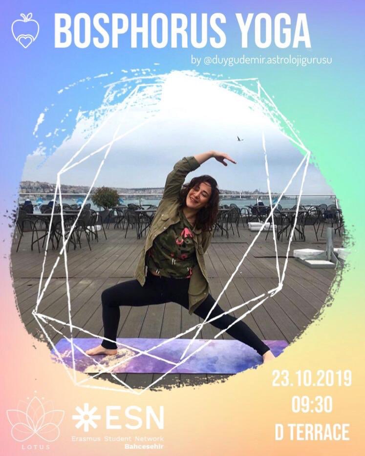 ESN_Bahcesehir's tweet photo. Hello everybody, we have a lovely event with @LotusBahcesehir club. 🧘♀️🧘♂️ @dudemir will be our guide for the yoga class and she will help us relax with the good view of bosphorus! So do not miss this!! 🌸
#esnbahcesehir #HealthandWellbeingWeek
#activeErasmus https://t.co/aAaYrSDboD
