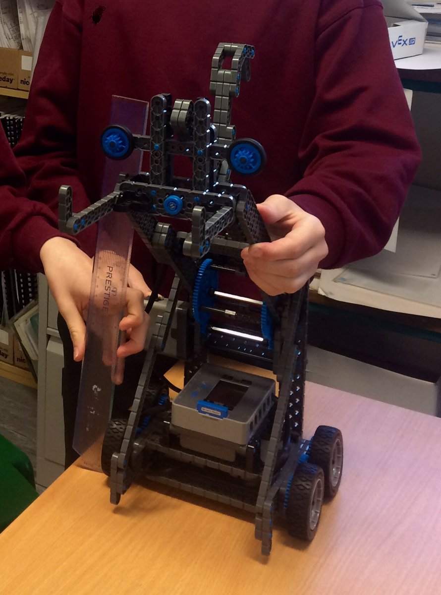 MrsBoyces_Class's tweet photo. We encountered our first major problem today with our @vexireland Robot.
It's higher than the 15 inches allowed.
Back to the drawing board for our #DesignTeam
We're following the #ThinkDoTest procedure.
#STEM
@mathsweek @PDSTPrimarySTEM https://t.co/abZ9x7EBy9