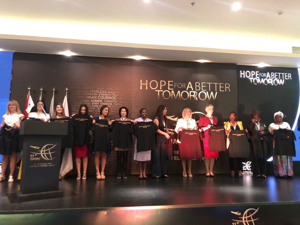 mmgrigore's tweet photo. Honored to speak today in #SharmElSheikh @ #GlobalHumanitarianAviation Conference. Humanitarian aviation has to be more ambitious in attracting female talents. Gender equality is a matter of rights.Thank you @WFP for an excellent event! #11thGHAC
#WomenInAviation https://t.co/Nl41bpiL8j