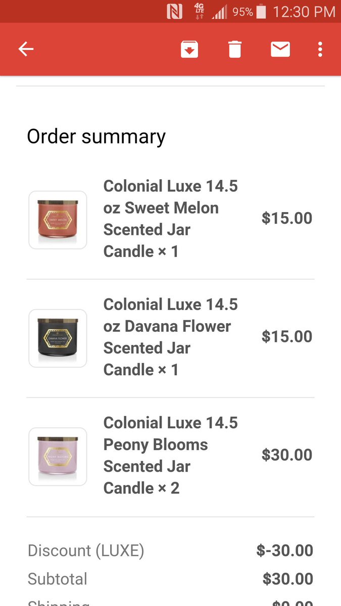 BestMomEverSuzy's tweet photo. I just put my order in today! I'm super happy I didn't miss out #colonialcandles https://t.co/qpOUjJHPW4
