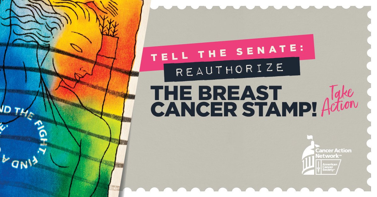 ACSCAN_Idaho's tweet photo. The Breast Cancer Research stamp has raised millions for research, but if it’s not reauthorized this year, the stamp &amp; lifesaving funding it brings in could disappear. Tell Senate: Renew stamp support! #BreastCancerAwarenessMonth https://t.co/YDR7u8UcTU https://t.co/YIRKVYOsPH