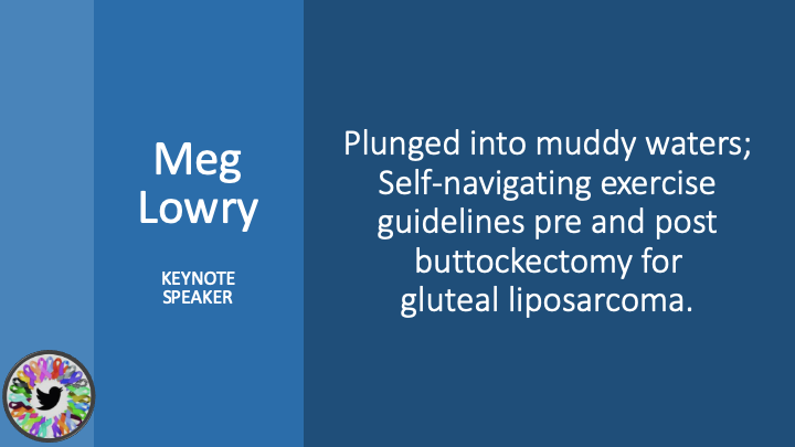 ExOncTc's tweet image. 🚨 #ExOncTC Presentation 54 🚨
🔥🔥Keynote Speaker🔥🔥
Meg Lowry (@MegLowryPT)
&quot;Plunged into muddy waters; Self-navigating exercise guidelines pre and post buttockectomy for gluteal liposarcoma&quot;