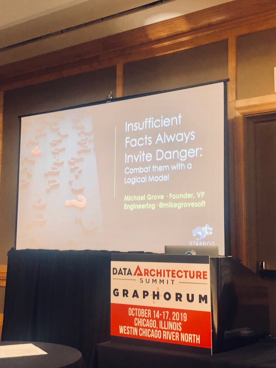 StardogHQ's tweet image. .@mikegrovesoft: if you take data and put it in the right context, you create knowledge. You do this using a logical model. #knowledgegraph #graphorum