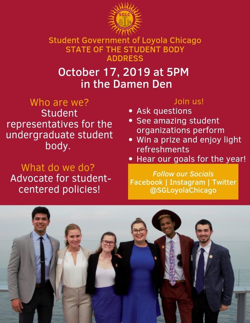 SGLoyolaChicago's tweet photo. Hope you all will be able to join us! https://t.co/RbRyeDAhO6