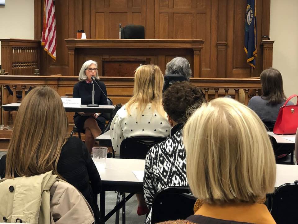 juliegoodman0's tweet photo. Thank you to the FCBA Women’s Law Association for holding a Judicial Forum today and thank you for still letting me speak to everyone who attended even though my opponent cancelled at the last minute. #Goodman4Circuit https://t.co/b5TnW2j1Lt