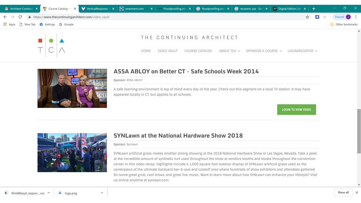 #TheContinuingArchitect supplements thought leadership #CEU’s for architects with brand messaging opportunities.  See  TCA’s VideoVault – more ways to engage your audience!  bit.ly/2VP19NC