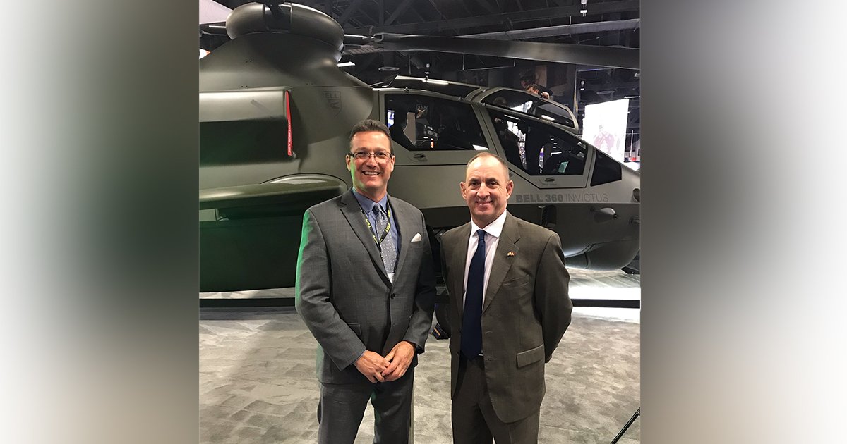 AbleAerospace's tweet photo. Meeting #AbleAerospace #military customers and partners at @AUSAorg's #AUSA2019 + seeing cool sights like the Bell 360 #Invictus - @BellFlight's entrant for the #USArmy's #FARA competitive prototype program. https://t.co/qVNXXuuI0I