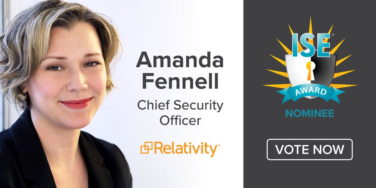 RelativityHQ's tweet photo. What do you get when you partner with an amazing MSSP like @expel_io? Alongside 24/7 security monitoring you can trust, our CSO got a nomination for the ISE North America People's Choice Award! Vote with your support by 10/24: https://t.co/jH0KwiQlcE #WeAreRelativity #ISEawards https://t.co/s6NWnR2fkG