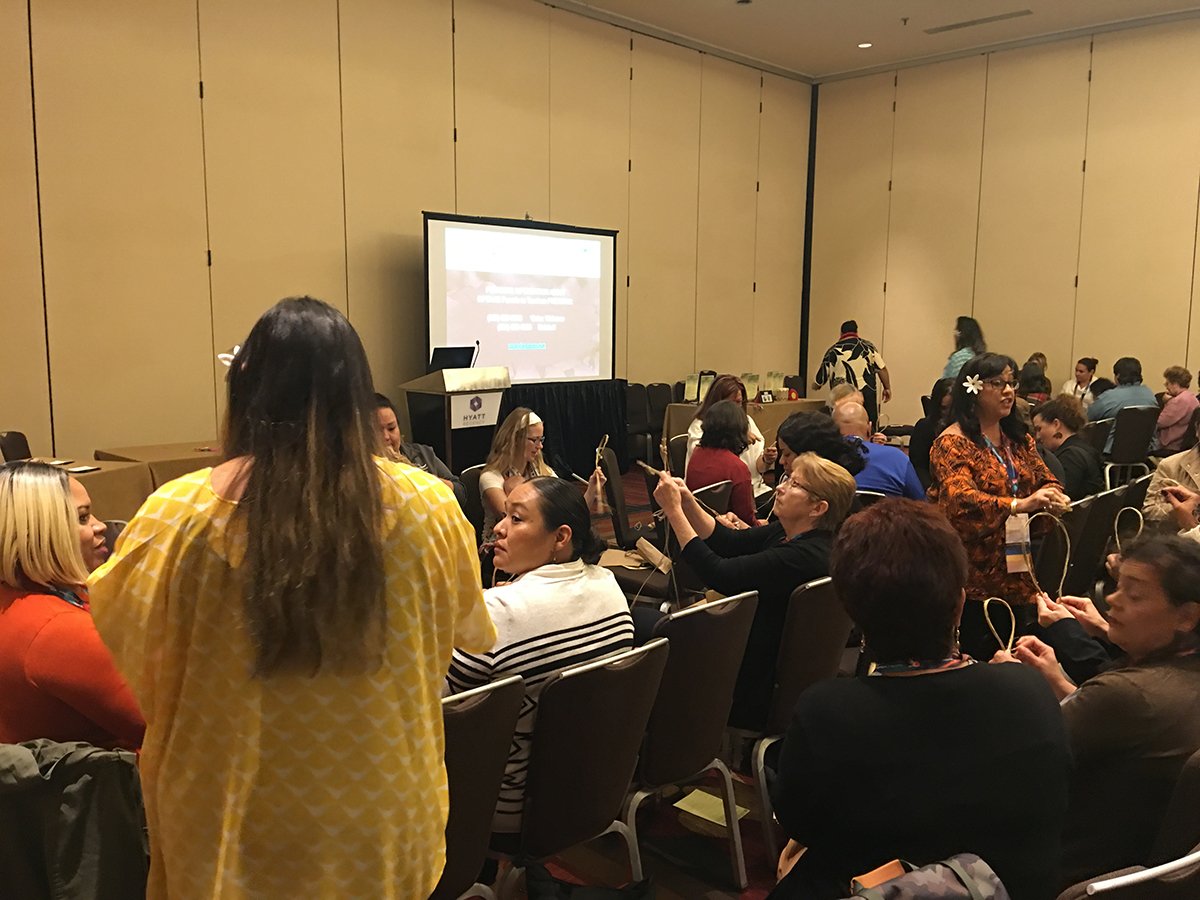 NatlPAT's tweet photo. Fun, engaging workshops at #PATCON19! Cultural Approach to Parent-Child Interaction Extended Activities presented by Jasmine Paris and Justiana Kalilimoku https://t.co/wQA9eoWy42